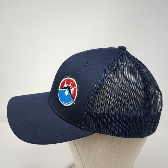 Richardson Snapback Trucker Hat Blue One Size Adjustable Mesh Back Embroidered - Picture 3 of 10